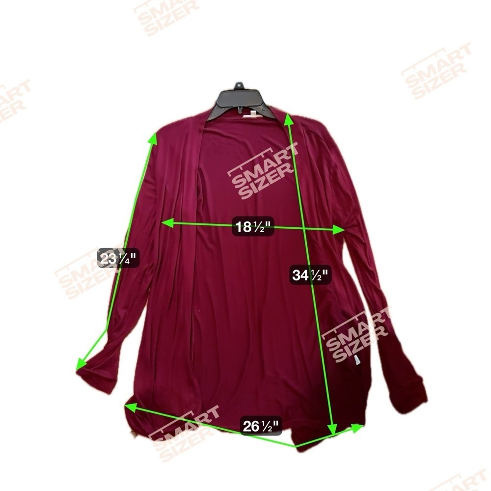 Zenana Outfitters Deep Red Open Cardigan - Picture 5 of 5